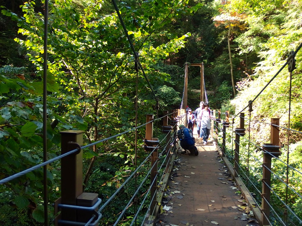 高尾山 4号路 上り 吊り橋