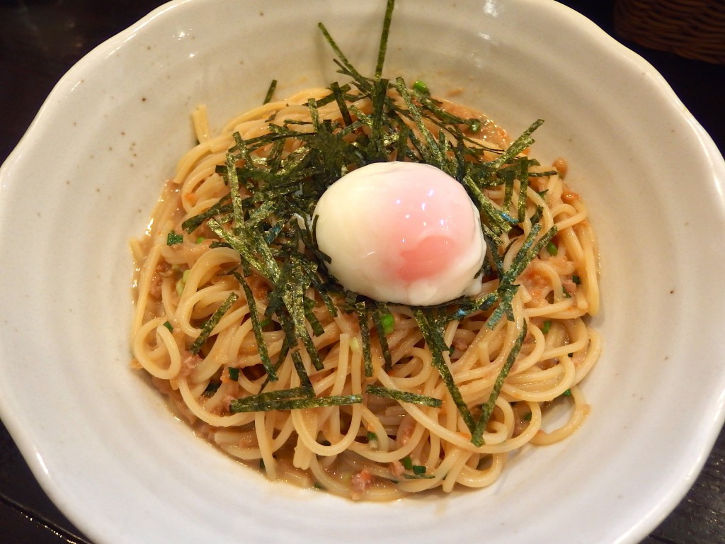 スパゲティ ICHI(ねぎ肉味噌ととろーり卵のスパゲティ)