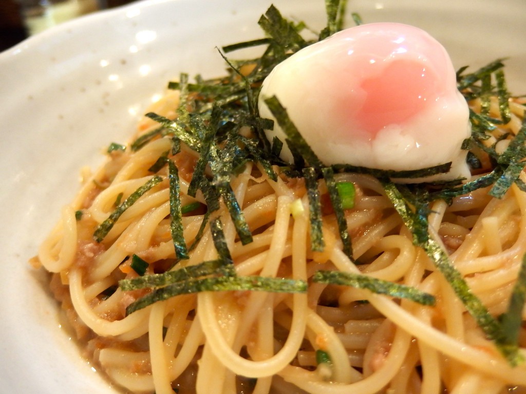 スパゲティ ICHI(ねぎ肉味噌ととろーり卵のスパゲティ)